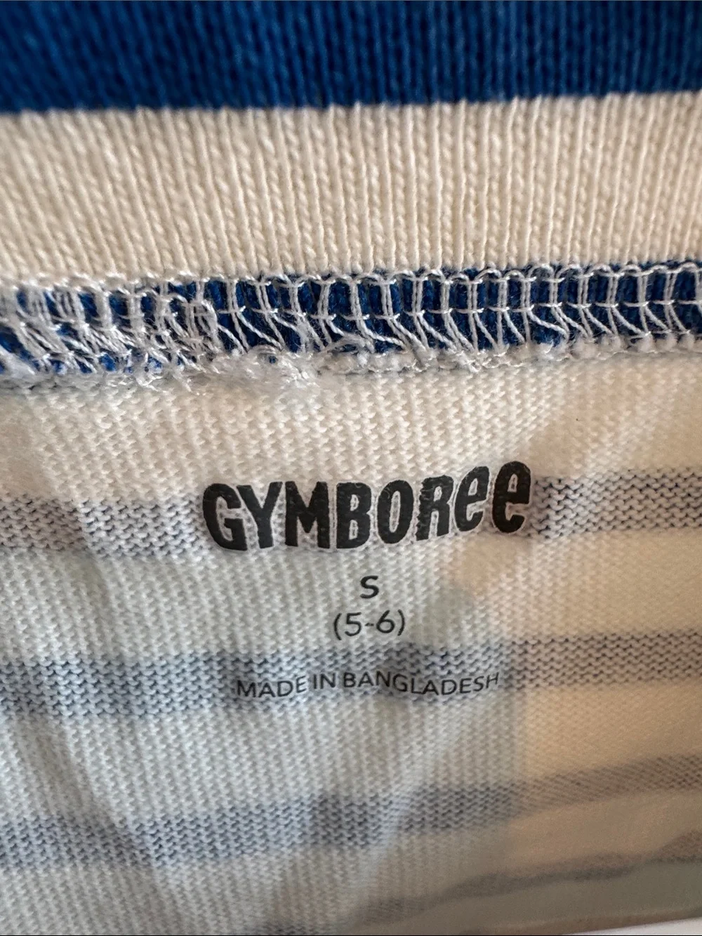 Gymboree White and Blue Striped Long-Sleeve Tee with Seaside Motifs